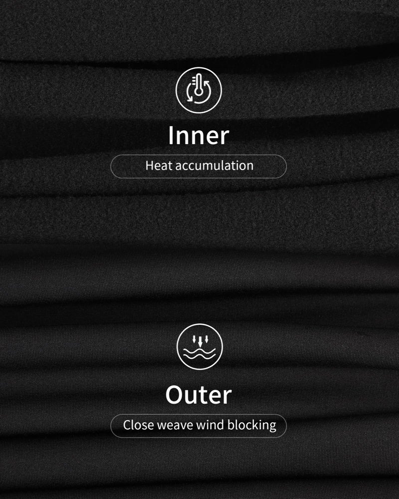 WEERTI ملابس داخلية حرارية WEERTI للنساء بنطلون طويل مع بطانة فليس للطبقة الأساسية للنساء في الطقس البارد، أسود - Image 3